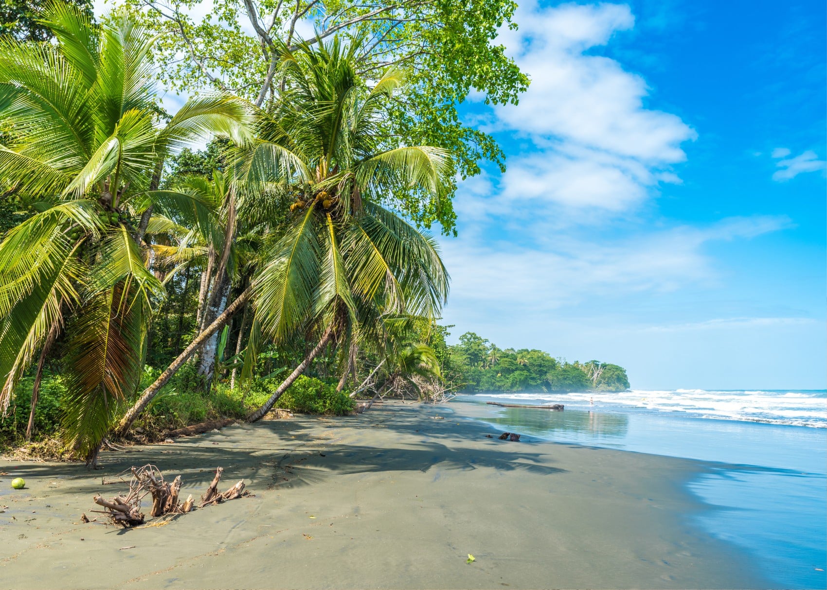 Playa Negra, Costa Rica a calm black sand beach moment on Playa Negra, Costa Rica
